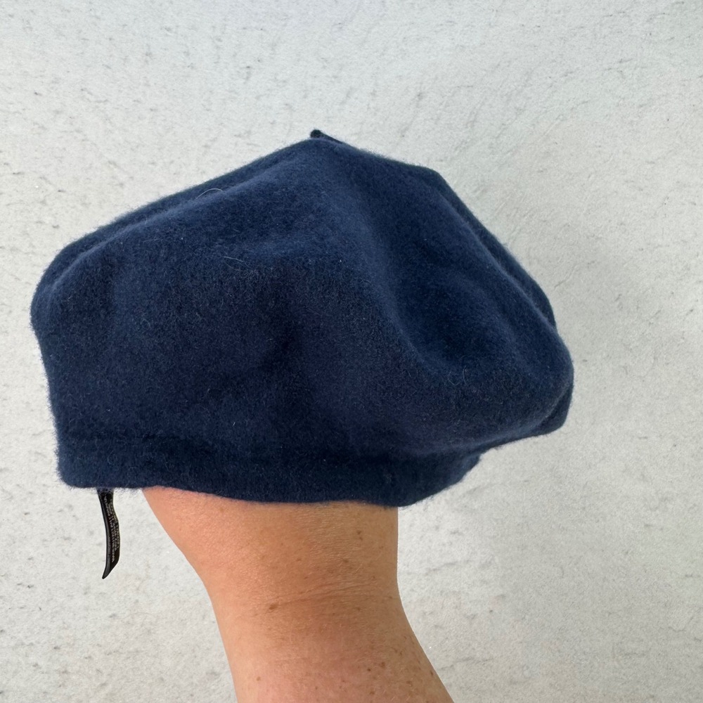 Parkhurst Wool Beret Hat Womens One Size Blue Made in Canada Parisian Tweed knit - Picture 9 of 12